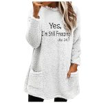 Ofertas Cyber of Monday Yes Im Still Freezing Me 24/7 Sweatshirt Womens Fleece Lined Pullover Long Sleeve Winter Warm Crewneck Sweatshirts Black of Friday Deals 2023, Cyber of Monday Deals 2023