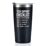 Onebttl Tech Support Gifts Funny Tumbler Coffee Mug, Gifts for Technician, Programmer, Tech Lover, Stainless Steel Insulated 590ml/20oz