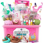 Original Stationery Ice Cream Slime Kit for Girls, Amazing Ice Cream Slime Making Kit to Make Butter Slime, Cloud Slime and Foam Slimes, Great Gift Idea