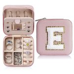 Parima Christmas Gifts List 2023 Ideas - Personalized Initial Travel Jewelry Case, 4 5 6 7 8 9 10 11 12 Year Old Girl Birthday Gifts Christmas Gifts for Daughter Granddaughter Sister Teen Girl Gifts
