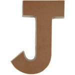 Philadelphia Candies Solid Milk Chocolate Alphabet Letter J, 1.75 Ounce Novelty Gift