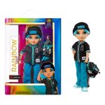 Rainbow High Jr High Series 2 River Kendall- 9" Teal Posable Fashion Doll with Designer Accessories and Open/Close Backpack. Great Toy Gift for Kids Ages 6-12 Years Old & Collectors