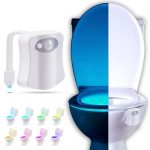 RainBowl Toilet Bowl Night Light with Motion Sensor - Funny Mens Stocking Stuffers 2023 - Unique Cool Gadget - Gag Christmas Gift for Dad, Boyfriend, Husband - White Elephant Gifts Idea, Secret Santa