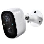 Security Camera Wireless Outdoor, 2-Way Talk Battery Powered Wi-Fi Cameras for Outside and Indoor 1080P Night Vision AI Motion Detection Spotlight Siren Alarm IP65 Weatherproof