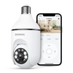 SEHMUA 2K Light Bulb Security Camera, 360° Wi-Fi Security Cameras Wireless Outdoor/Indoor Home, Color Night Vision, Motion&Siren Alert, Auto Tracking, SD&Cloud Storage, Support Alexa, E26/E27 Socket