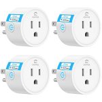Smart Plug EIGHTREE, Alexa Smart Plugs That Work with Alexa and Google Home, Compatible with SmartThings, Smart Outlet with WiFi Remote Control and Timer Function, 2.4GHz Wi-Fi Only, 4Packs