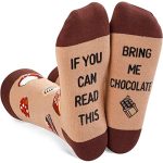 sockfun Funny Chocolate Socks For Women Men, Novelty Chocolate Gift, Bring Me Chocolate Socks, Brown