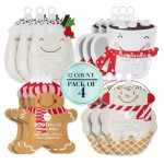 SpaLife Holiday Treats Facial Masks 12-Pack Assorted - Festive Christmas Skincare for Soothing and Nourishing - Gingerbread, Sundae, Cocoa & Eggnog