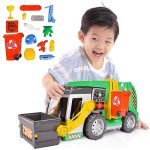 Sunny Days Entertainment Maxx Action 3-N-1 Maxx Recycler - Garbage Truck with Lights, Sounds and Morotized Drive | Includes 16 Accessories