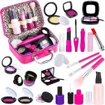 Tepsmigo Pretend Makeup Kit for Girls, Kids Pretend Play Makeup Set - with Cosmetic Bag for Birthday Christmas, Toy Makeup Set for Toddler, Little Girls Age 3+(Not Real Makeup)