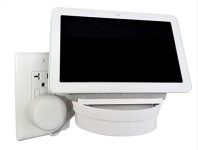 The Google Home Hub Nest Hub [Gen 1 and Gen 2] Mount for Electrical Outlets. Full Swivel. Installs in Seconds. Hidden Cord Storage. Award Winning Design.