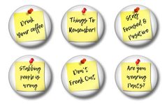 THINGS TO REMEMBER Magnets - Snarky Advice - White Elephant Gift Adult Achievement Awards - Funny for Office Party, Cute for Teen Lockers, Whiteboard or Fridge