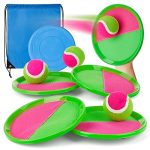 TOPLUS Toss and Catch Ball Set, 4 Paddles 4 Balls Kids Toys Outdoor Games for Kids Outside Toys Beach Toys Camping Games Indoor and Yard Game for Kids and Family Suitable for Kids Gift