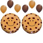 Valueballoon Party & Gifts 8 Piece Chocolate Chip Cookie Balloon Bouquet Birthday Party Decorations Supplies Sesame Street Cookie Monster