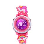 VAPCUFF Kids Gifts for Girls Age 3 4 5 6 7 8, Watch for Kids Gifts for Toddler Girls Age 3-10 Birthday Gifts for Girls Age 4-9 Toys Age 3-8 Year Old Girl - Unicorn Red