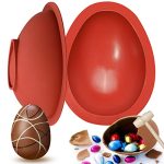 Webake Chocolate Silicone Molds, Large 3D Breakable Egg Mold Silicone Easter Egg Chocolate Molds with 1 Hammer for Easter Eggs