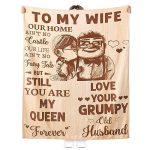 Wife Gifts from Husband, Wife Birthday Gift Ideas, Anniversary Wedding Gifts for Her, Christmas Valentine's Mother's Day Romantic Gifts for Wife - Warm Thoughts Blanket Present for Wife (60"x50")