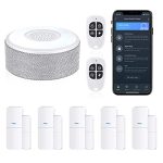 WiFi Door Alarm System, Wireless DIY Smart Home Security System, with Phone APP Alert, 8 Pieces-Kit (Alarm Siren, Door Window Sensor, Remote), Work with Alexa, for House, Apartment, Alpha by tolviviov