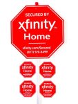 Xfinity Home. Security Signs with,Stake POST 100% Aluminum 28'' long for yard sign. PVC 18'' (3mm) thick,sign 10''x10''.PLUS(4 STICKERS)