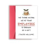 YiKaLus Happy Christmas Card for Boss Mentor, Cute Xmas Card from Employee, Funny Christmas Birthday Gift Idea for Women Men