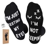 ZXGXLAW Birthday Gifts for Dad,Men Husband Grandpa Women idea Fathers Day Christmas Im Not Sleeping Just Resting My Eyes, Large, Black