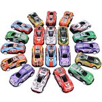 21 Pack Pull Back Toy Cars, Party Favors, Goodie Bag Stuffers, Mini Die-Cast Race Cars Vehicles Bulk, Pinata Fillers, Teacher Treasure Prize Box Toys for Boys Girls Toddlers 2,3,4,5 Years Old