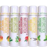 5-Pack Lip Balm Gift Set by Naturistick. Assorted Flavors. 100% Natural Ingredients. Best Beeswax Chapsticks for Dry, Chapped Lips. Made in USA for Men, Women and Children