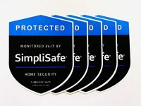 5 Door/Window Stickers - Home Security Alarm Decal for Simpli-Safe