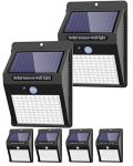 6 Pack Solar Lights Outdoor, 3 Modes/100LED Solar Security Lights Wireless IP65 Waterproof Solar Motion Lights Outdoor Solar Wall Lights Outdoor Lights for Front Door, Backyard, Garage, Deck…