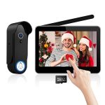 ACEBELL Wireless Video Doorbell Intercom System Battery Operated, 1080P Video Doorbell Camera with Monitor Wireless, Video Door Phone with 7''Touch Screen, Motion Detection, No Monthly Fees