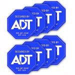 ADT Stickers Double-Sided,ADT Security Signs HD printed waterproof material Window Sticker Decals - 8 Pack