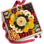 A Gift Inside Festive Holiday Dried Fruit, Nuts & Chocolates Gift Tray