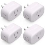 Alexa Smart Plug Nooie, Smart Plug for Smart Home, WiFi Smart Plugs That Work with Alexa,Google Home, Voice Control, Smart Outlet with Remote Control,Timer Function, ONLY 2.4G (4 Packs),10Amp