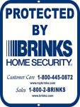 angeloken Retro Rustic 8x12 Brinks Security Aluminum Alarm Home Sign Warning Video Surveillance