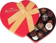 Anniversary Cookie Gift Box - 11 Cookies - Holiday Heart Chocolate Box - Christmas Food Gift for Him/Her - Engagement, Birthday, I Love You, Thinking of You