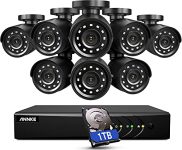 ANNKE 3K Lite Security Camera System Outdoor with AI Human/Vehicle Detection, 8CH H.265+ DVR and 8 x 1920TVL 2MP IP66 Home CCTV Cameras, Smart Playback, Email Alert with Images, 1TB Hard Drive - E200