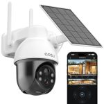 AOSU Solar Security Camera Wireless Outdoor System, 3K/5MP Battery Powered WiFi Camera for Home Security, Panoramic PTZ, Auto Tracking, Human/Vehicle Detection, Night Vision, Spotlights, 2-Way Talk