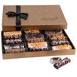 Barnetts Christmas Chocolate Gift Baskets, 15 Crepes Cookie Chocolates Box, Covered Cookies Holiday Gifts Sets, Prime Gourmet Mens Womens Candy Basket, Food Delivery Ideas From Family, For All Couples Families Adults Men Women Mom Dad