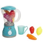 BLACK+DECKER Junior Blender Role Play Pretend Kitchen Appliance for Kids with Realistic Action, Light and Sound - Plus Toy Fruit and Vegetable Foods for Imaginary Cooking Fun, Multicolor