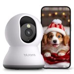 blurams Pet Camera 2K, 360° Indoor Security Camera, Dog Camera with Phone App, PTZ Cameras for Home Security Indoor, 2-Way Audio, Motion Tracking, Color/IR Night Vision, Siren, Cloud&SD(2.4GHz Only)