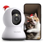 blurams Pet Camera 2K, 360° Indoor Security Camera, Dog Camera with Phone App, PTZ Cameras for Home Security Indoor, 2-Way Audio, Motion Tracking, Color/IR Night Vision, Siren, Cloud&SD(2.4GHz Only)