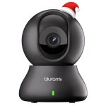 blurams Security Camera, 2K Indoor Camera 360° Pet Camera for Home Security with Phone App, Motion Tracking, 2-Way Audio, IR Night Vision, Siren, Compatible with Alexa & Google Assistant(2.4GHz ONLY)