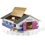 Breyer Horses Breyer Farms Deluxe Wooden Playset | 19 Piece Playset | 2 Stablemates Horses Included | 20" L x 16" W x 8.5" H | 1:32 Scale | Model #59215, Multi