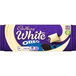 Cadbury Oreo White Chocolate Bar, 120 g, white chocolate with a delicious Oreo filling