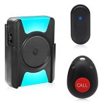 CallToU Caregiver Pager Wireless Call Button Vibration Pager 1000FT Nurse Calling Alert System for Hard of Hearing Home Elderly Disabled Patient 2 SOS Panic Button 1 Receiver, 4 Modes