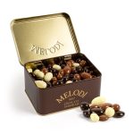 CARIANS Chocolatier Chocolate Gift Box, Chocolate Dragees, Tin Gift Box, Dark, Milky and White Chocolate, 10.6 oz