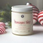 Christmas Candle Peppermint Twist | Strong Holiday Home Fragrance | Secret Santa Stocking Stuffer Gift 8 oz.