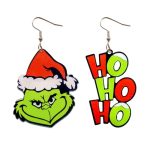 Christmas Earrings for Women,Girls, Cute Pair of HoHoHo Dangle Holiday Gift Jewelry,Accessories for Christmas Parties