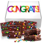 Congrats Gift Basket Chocolate Brownies Congratulations Large Food Gift Individually Wrapped For Men Women Package | Nut Free | Kosher