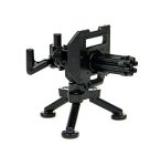 Custom Minigun with Tripod Mount Machine Gun Designed for Brick Minifigures